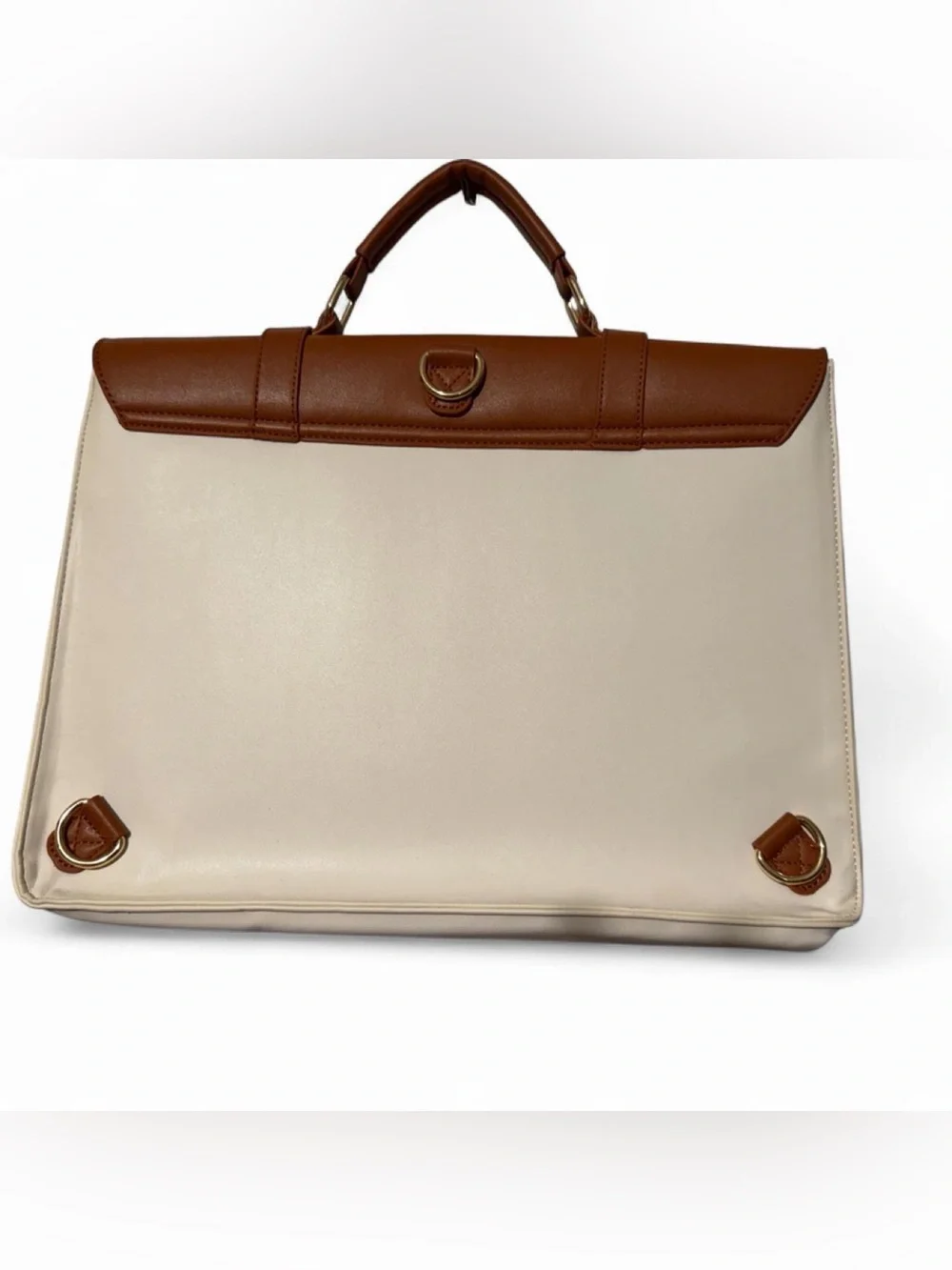 Two-Tone Brown and Cream Women’s laptop bag